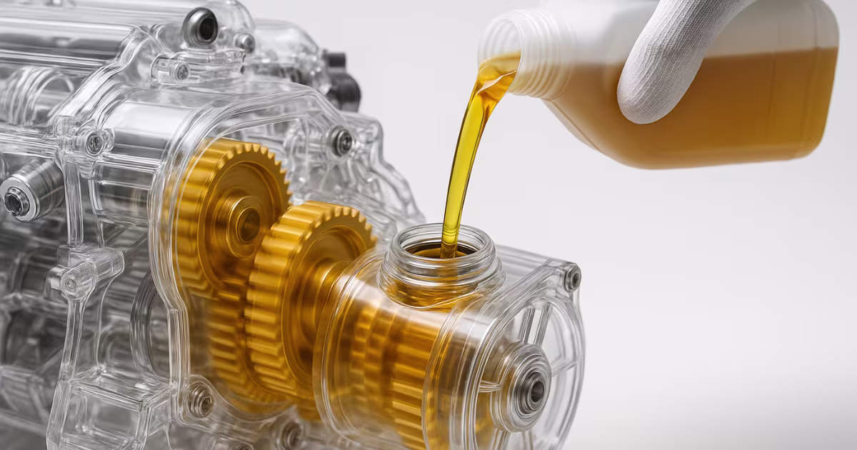 Metáfora visual do capital de giro como o óleo que mantém o motor de uma empresa de serviços funcionando.