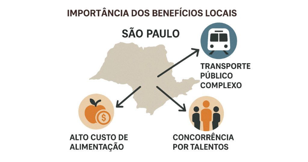 Infográfico sobre a importância da gestão de benefícios como diferencial competitivo para empresas em São Paulo.