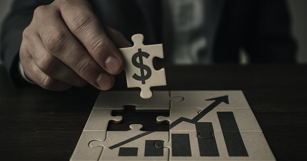 Peça de quebra-cabeça não se encaixando, simbolizando o desalinhamento que indica a hora de trocar de contador.