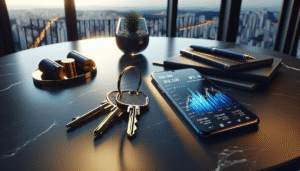 Chaves de imóvel de luxo em São Paulo representando o investimento imobiliário e a tributação de aluguel em 2026.