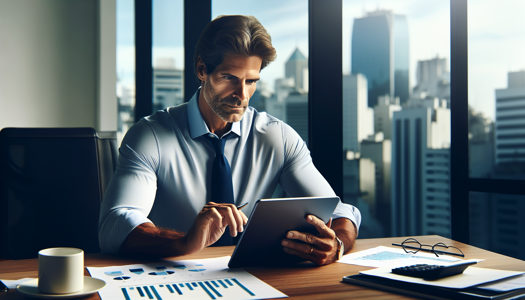 Empresário em São Paulo realizando planejamento tributário para o Lucro Presumido em 2026.
