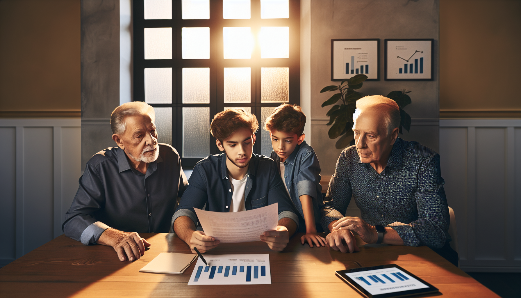 Família em São Paulo reunida para discutir o checklist de necessidade de uma Holding Familiar.
